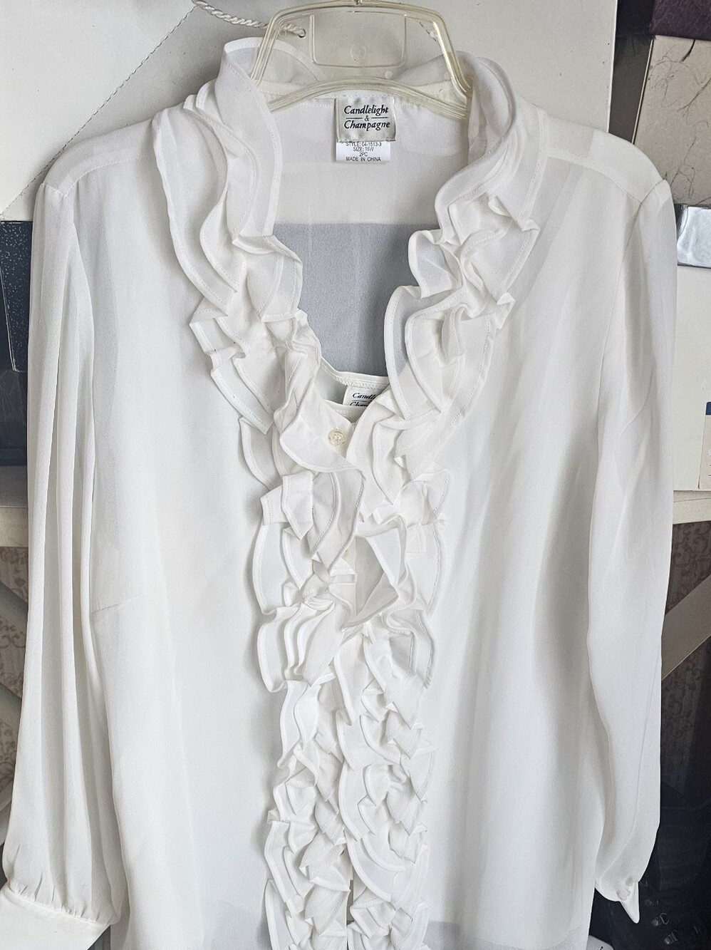White Ruffled Blouse
